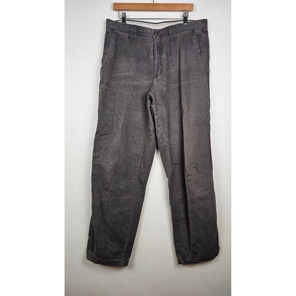 Columbia Utility Cargo Pants Mens 36 Gray Straight Leg Cotton Canvas AM8255